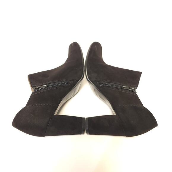 Aerosoles Black Heels Size 8.5 Effortless Shooties Gold Buckle - Picture 7 of 16